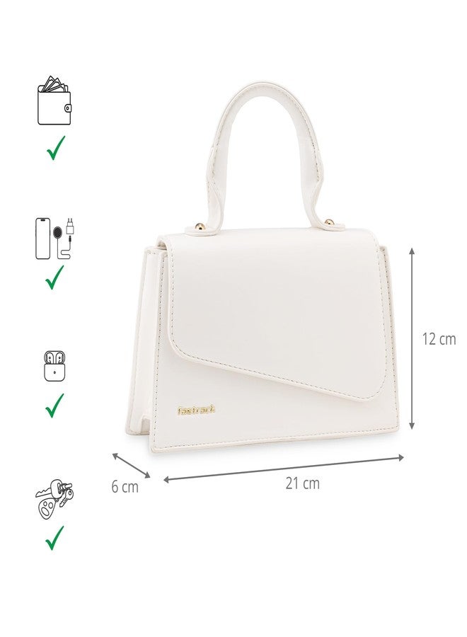 Fastrack Lil’Spark Sling | White Faux-Leather Women’s Handbag | Sling with Fixed Handle & Detachable Strap for Casual & Party Carry - Image 5